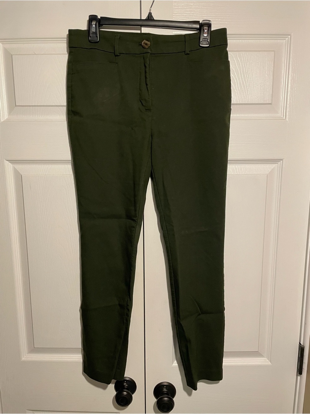LOFT Women's Olive Green Slim Dress Pants